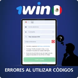 Errores comunes de los usuarios al usar códigos promocionales en 1Win México